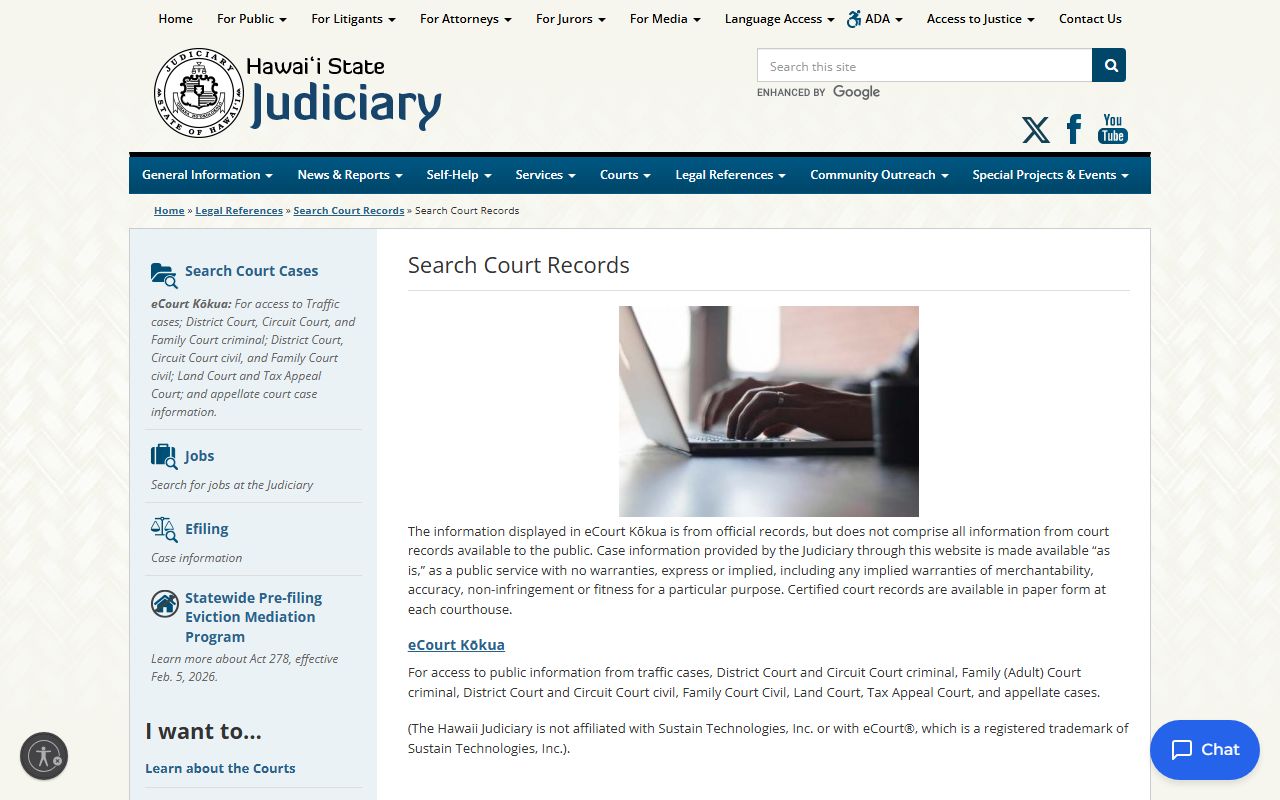 Maui County court records after jail arrest Hawaii court records search